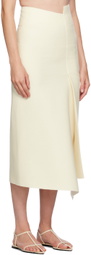 GIA STUDIOS Off-White Wool Midi Skirt