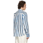 Jacquemus White and Blue La Chemise Peinture Shirt