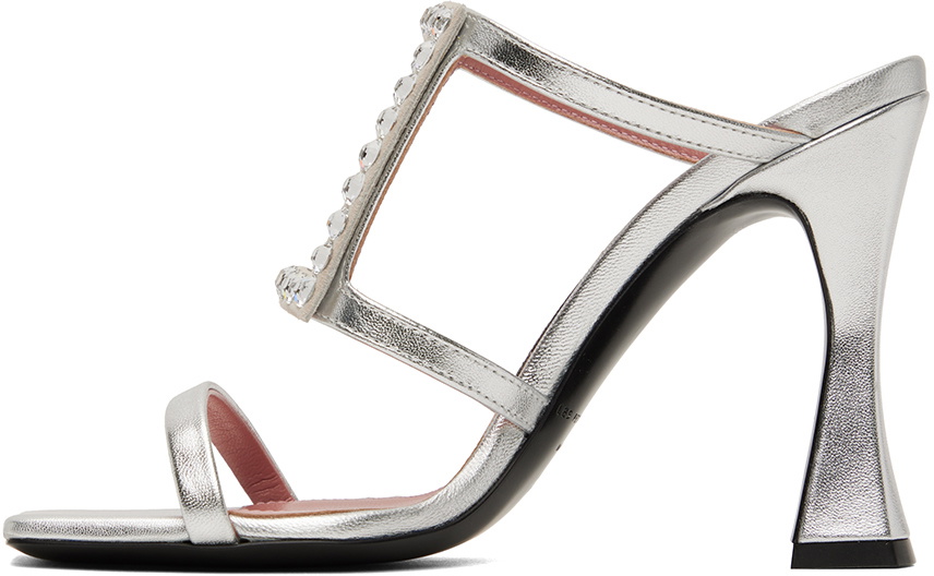 Les Petits Joueurs Silver Hoya Heeled Sandals