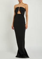 Rick Owens Prong Cut-out Crepe Gown Black