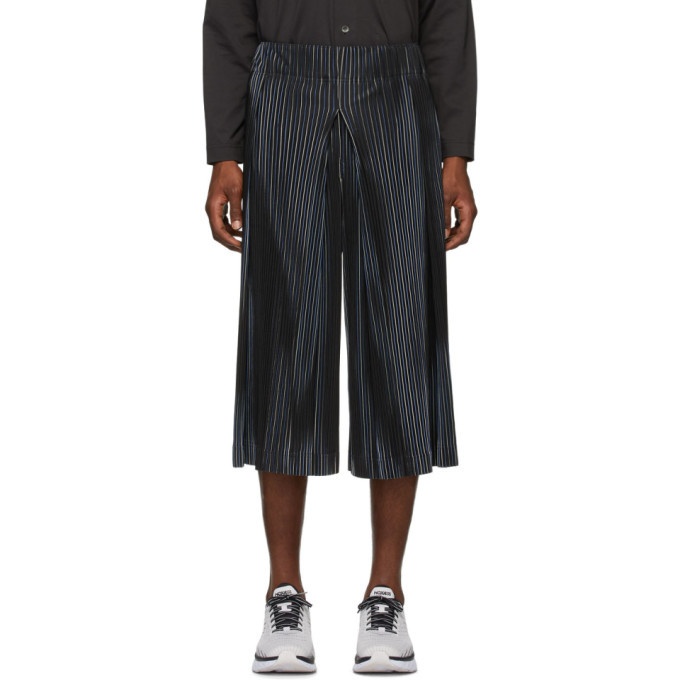 Photo: Homme Plisse Issey Miyake Navy Pleats Tailored Trousers