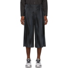 Homme Plisse Issey Miyake Navy Pleats Tailored Trousers