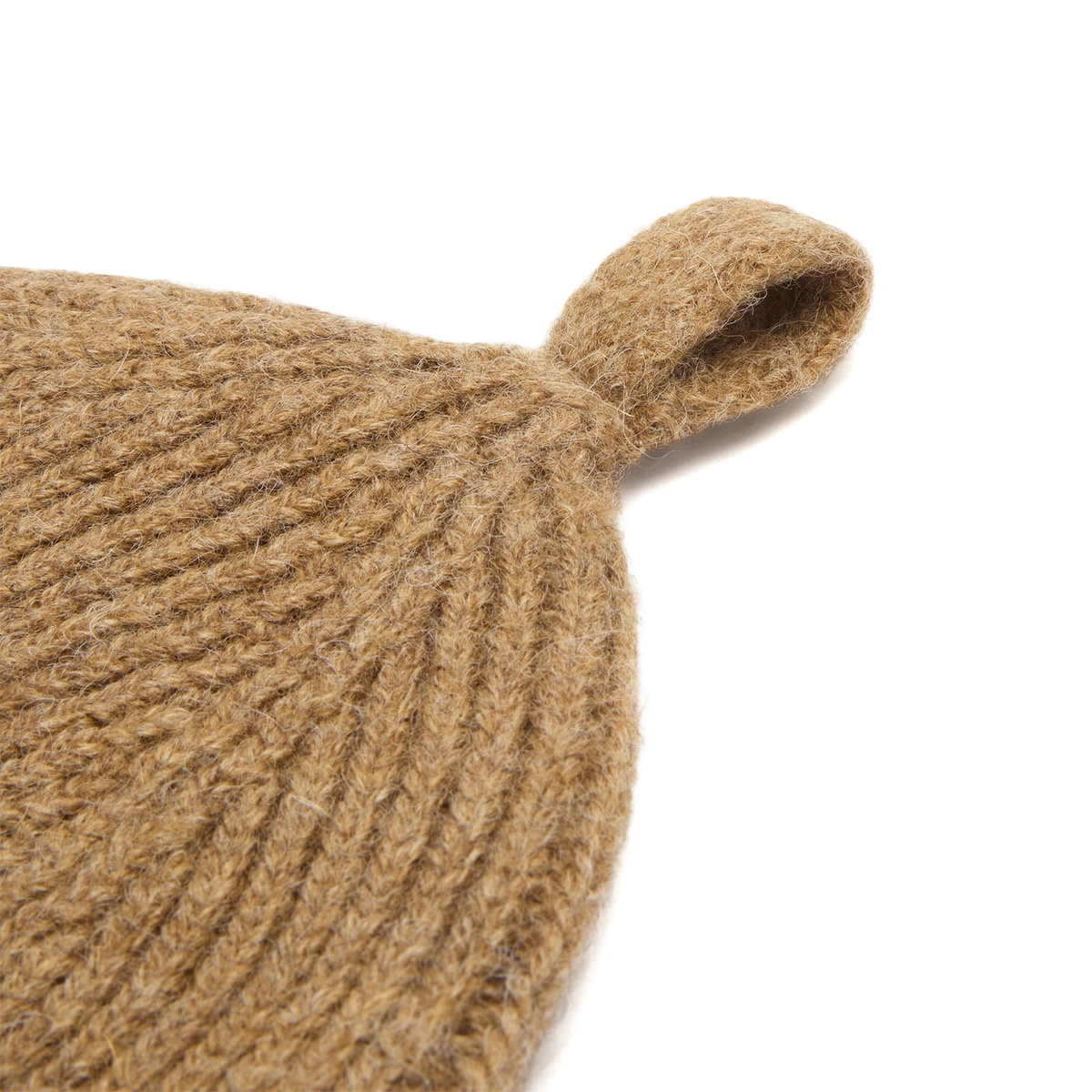 MHL by Margaret Howell Men's Simple Ribbed Beanie in Olive 