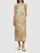 ACNE STUDIOS Cotton Blend Cargo Long Skirt