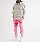 John Elliott - LA Tapered Tie-Dyed Loopback Cotton-Jersey Sweatpants - Pink