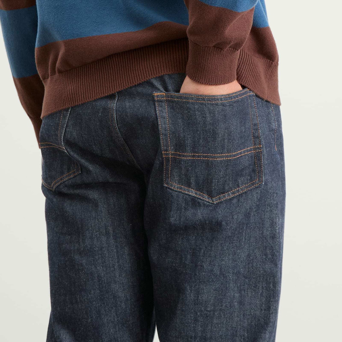 Dubbleware Men's Straight Leg Selvedge Denim Jeans in Indigo