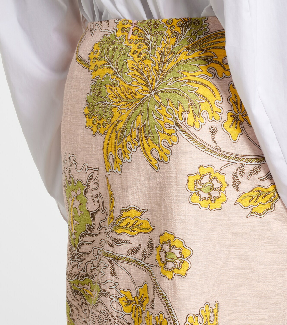 La DoubleJ Printed cotton midi skirt
