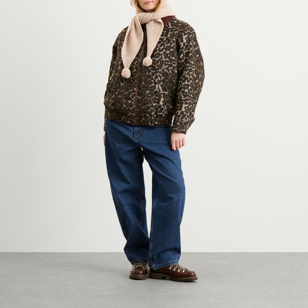Damson Madder Women's Tie Front Hood in Oatmeal 