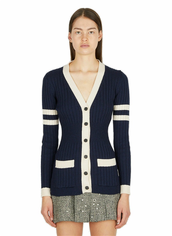 Photo: Ribbed Cardigan in Blue