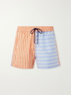 Paul Smith - Dual-tone Straight-Leg Striped Swim Shorts - Orange