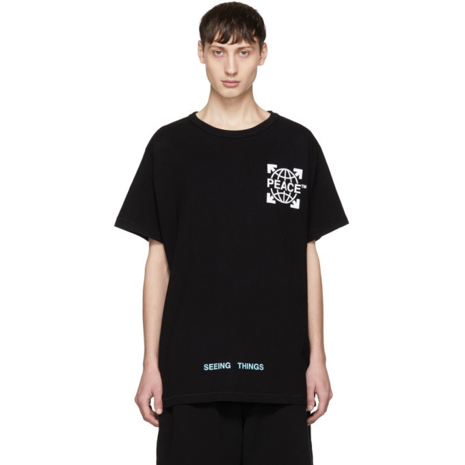 Photo: Off-White SSENSE Exclusive Black Globe T-Shirt