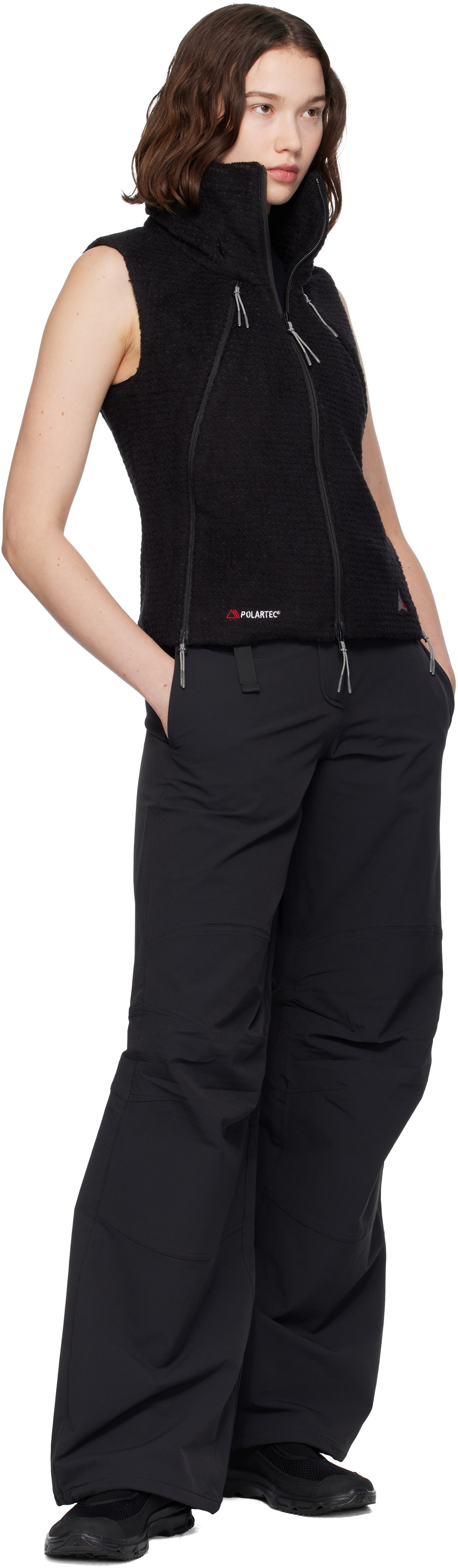ROA Black Shaped Knee Sport Pants