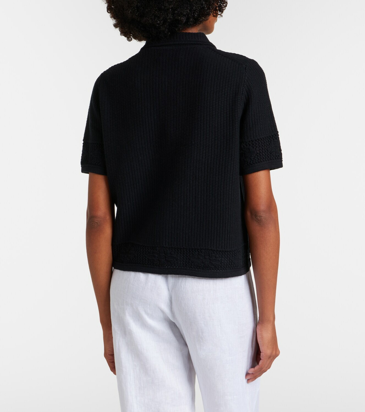 Velvet Rosemond open-knit cotton and cashmere top