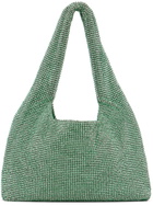 KARA Green Mini Crystal Mesh Armpit Bag