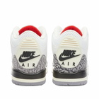 Air Jordan Men's 3 Retro GS Sneakers in Summit White/Fire Red