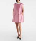 Prada Embellished wool and silk minidress