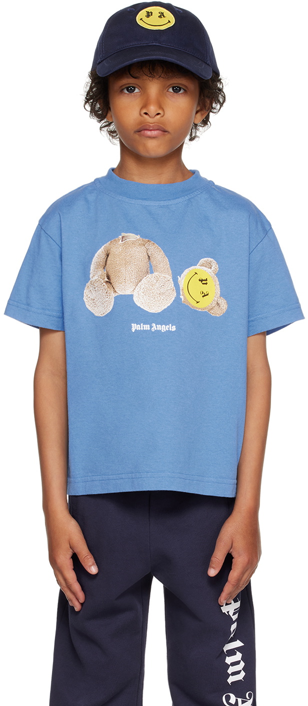 Palm Angels Baby Boys T Shirt In Light Blue 1 main image 1