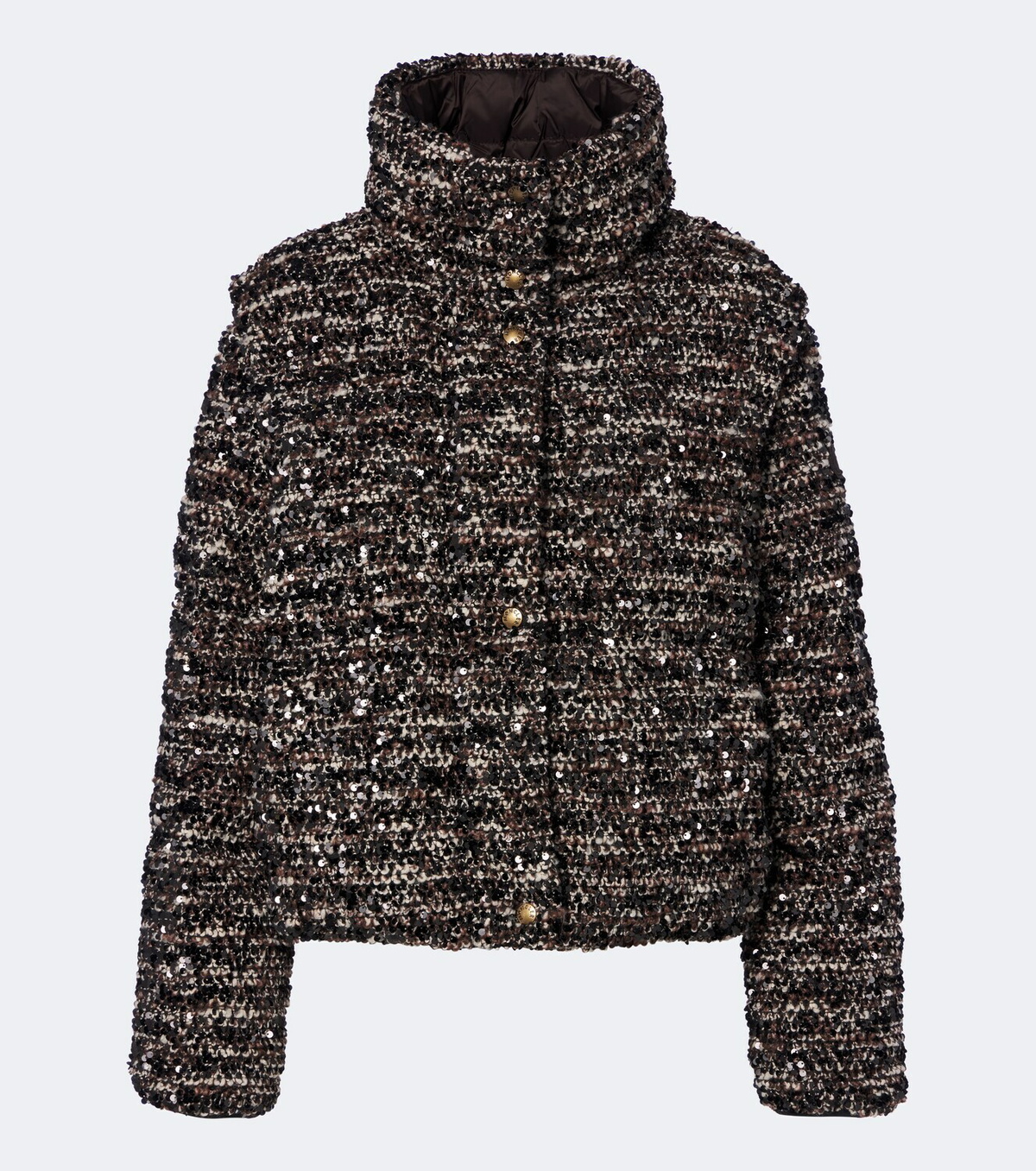 Moncler Poetique sequined bouclé down jacket