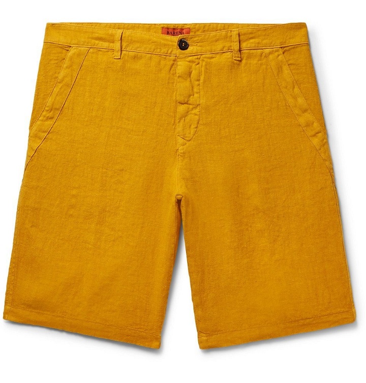 Photo: Barena - Linen-Blend Shorts - Men - Saffron