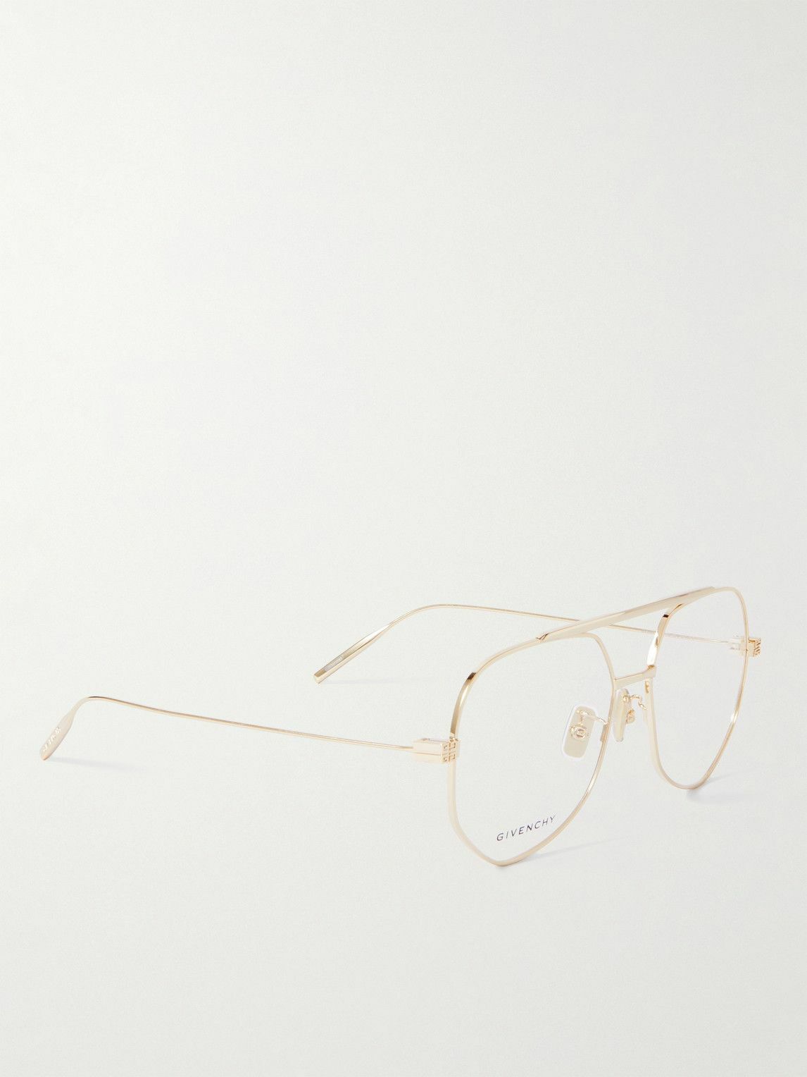 【関税＆送料込み】Givenchy Gv Speed Eyeglasses GV Speed aviator glasses in metallic - Givenchy | Mytheresa