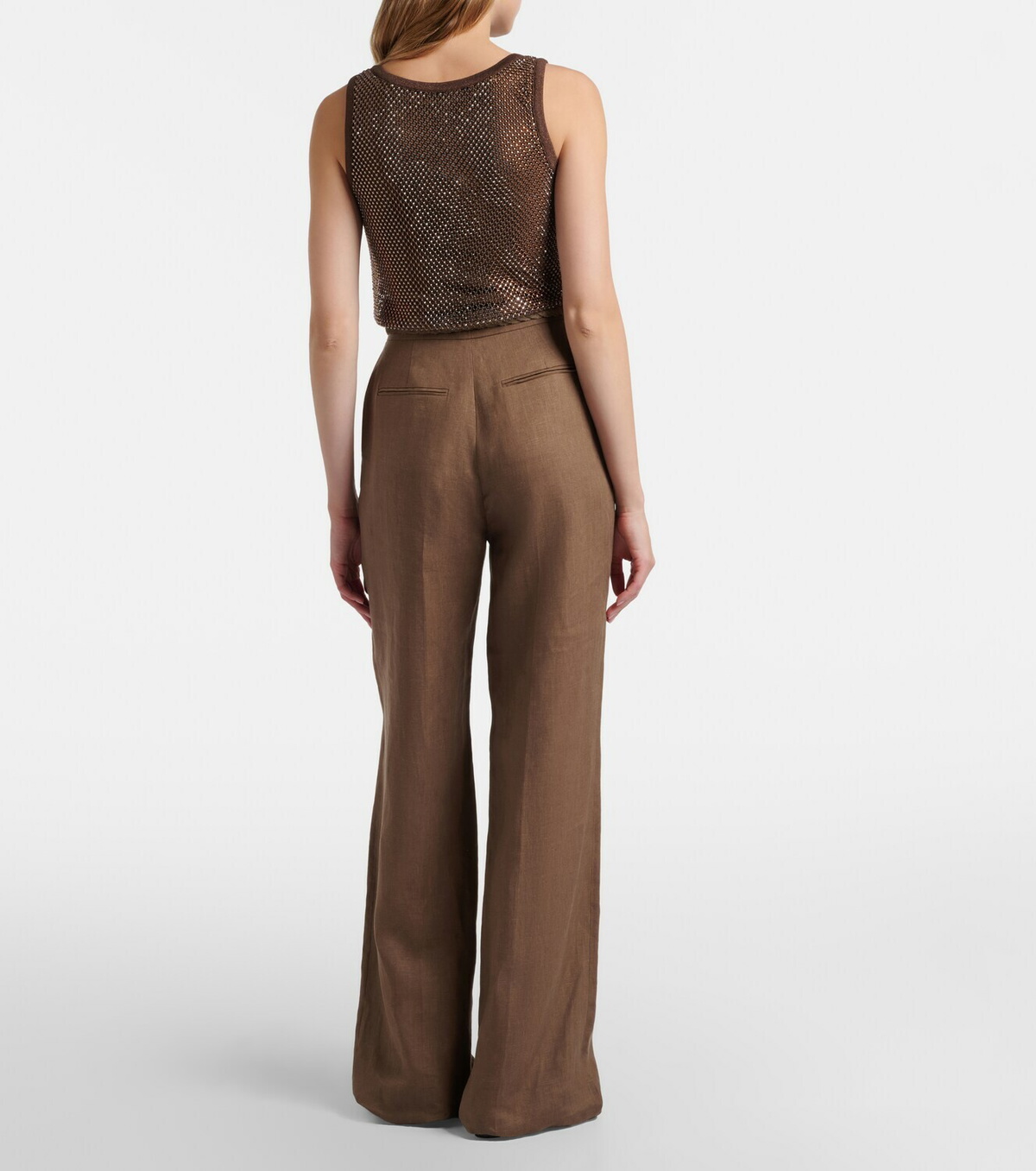 Ralph Lauren Collection Dean linen wide-leg pants