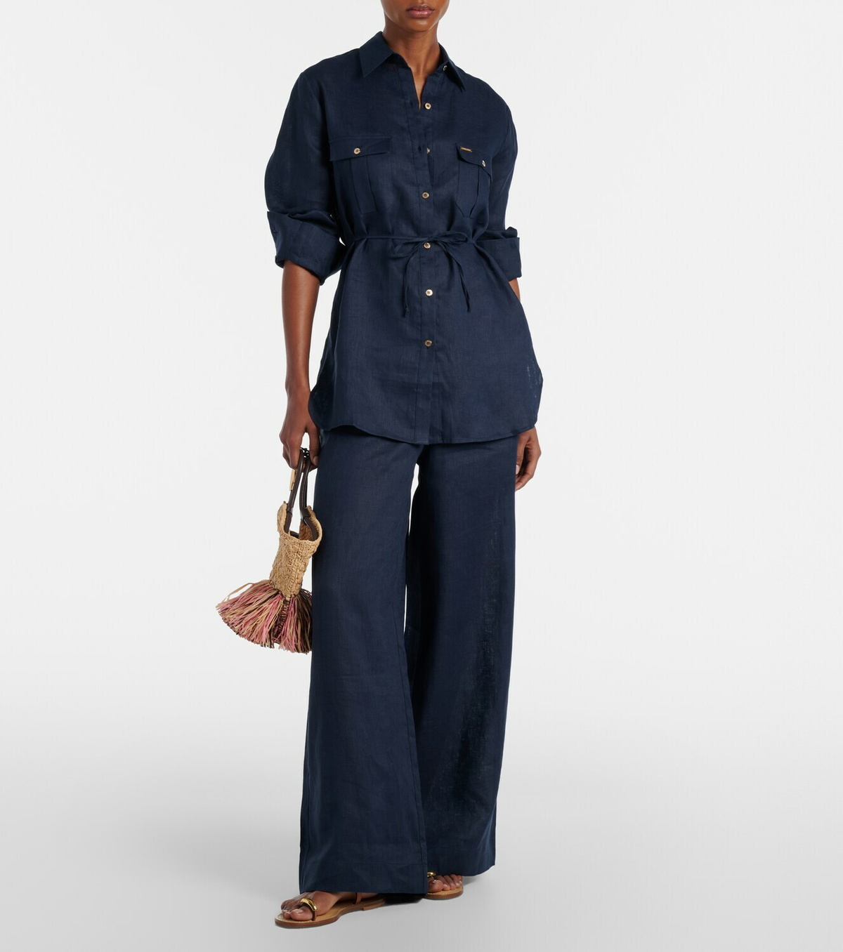 Melissa Odabash Ariel linen shirt