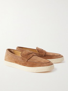 Brunello Cucinelli - Suede Penny Loafers - Brown