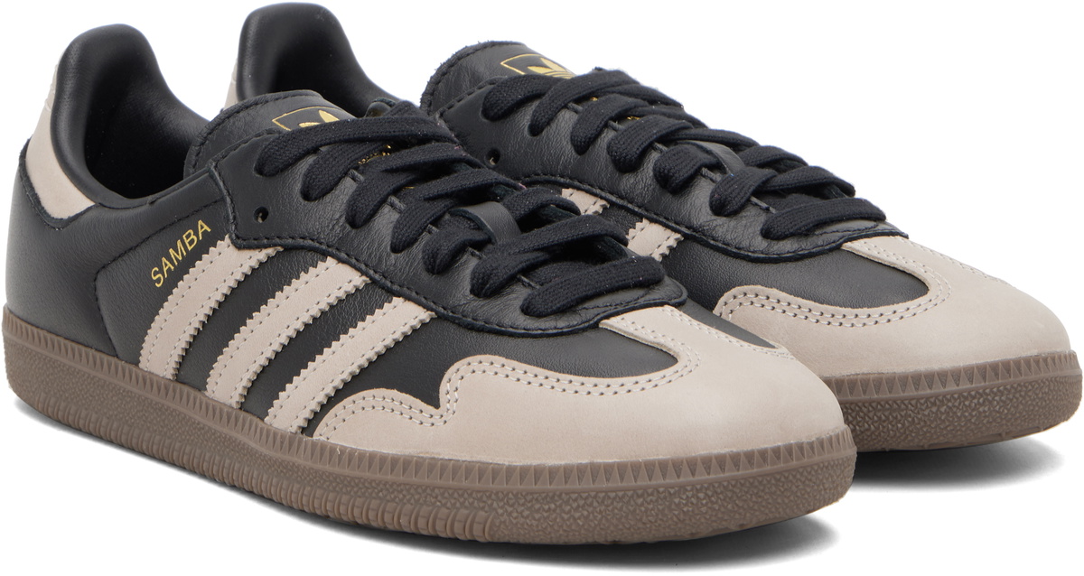 adidas Originals Black & Beige Samba OG Sneakers