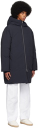 Jil Sander Navy Hooded Down Coat