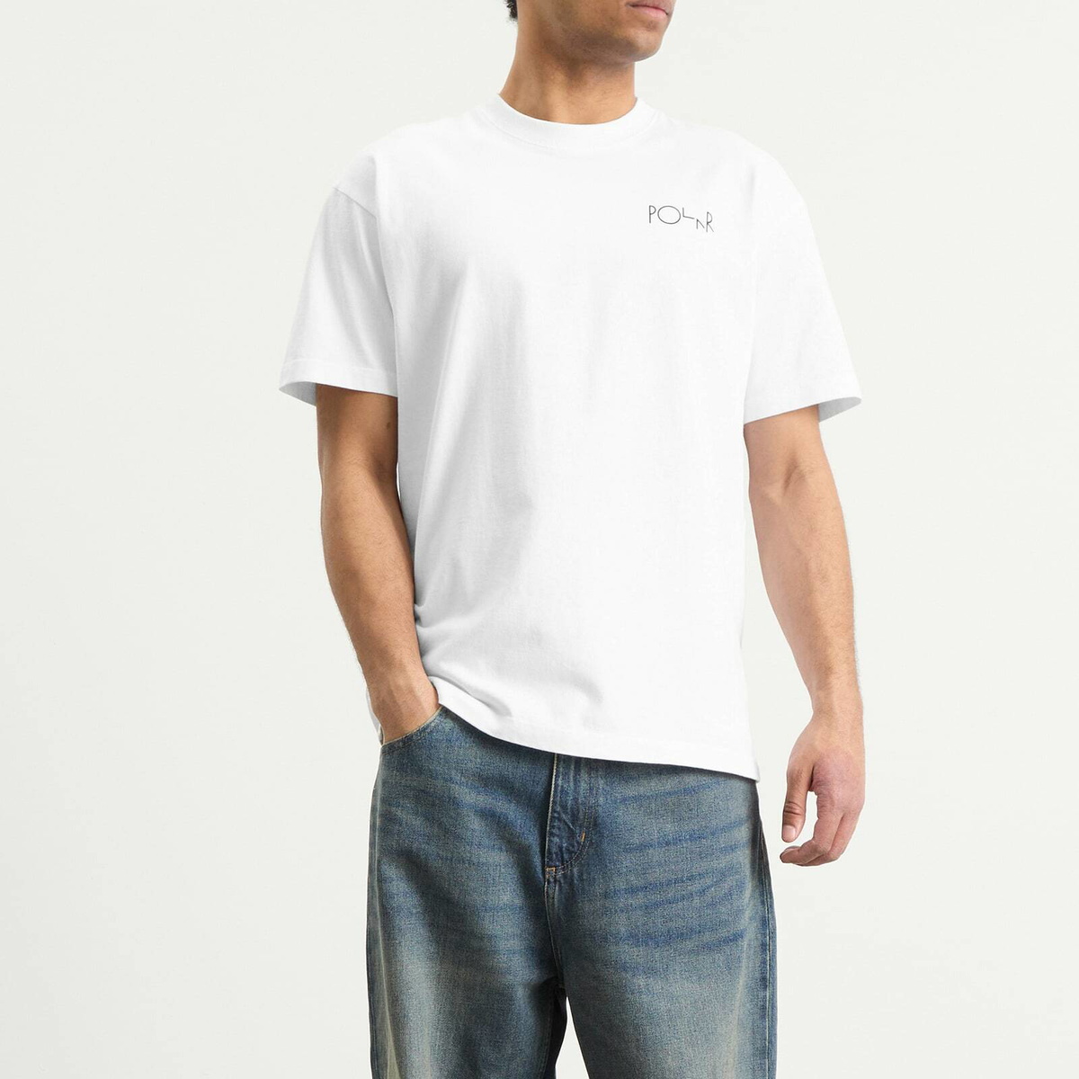Polar Skate Co. Men's Martas Roses Fill Logo T-Shirt in White