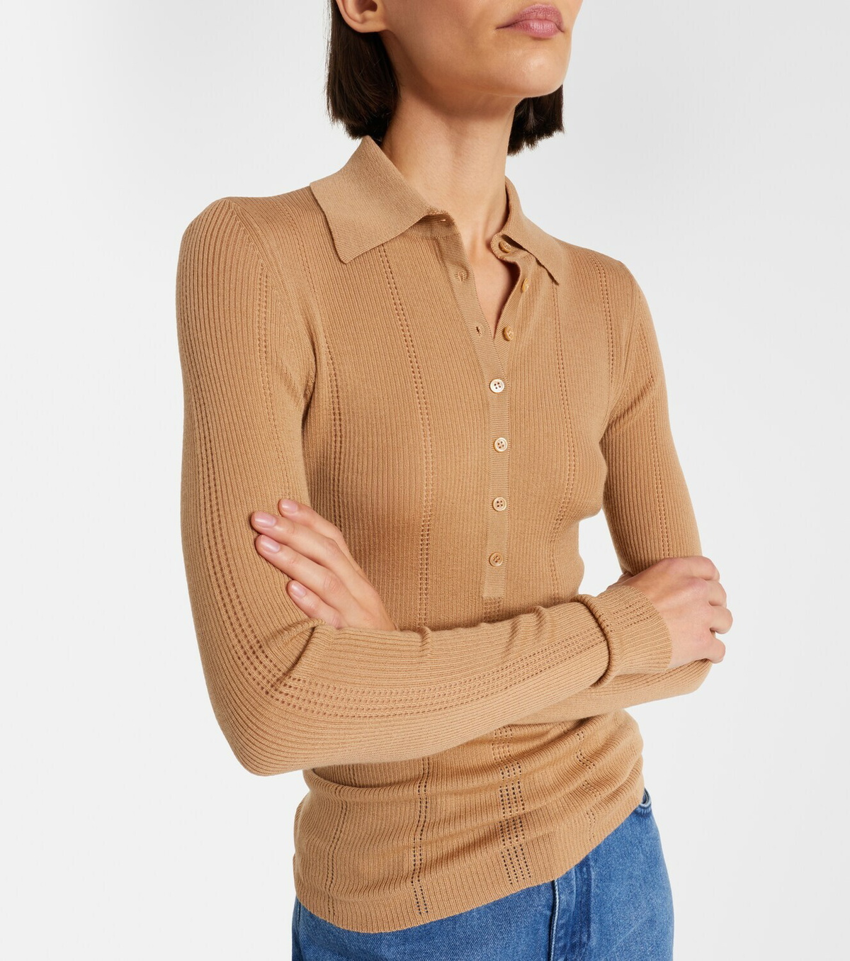 Gabriela Hearst Sophia wool polo sweater