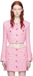 GCDS Pink Cropped Jacket