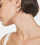Persée 18kt gold pearl drop earrings with diamond