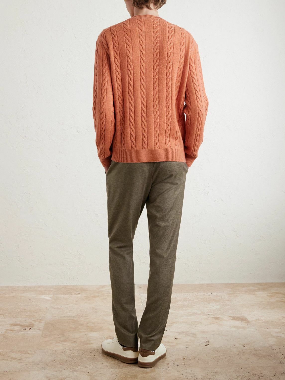Loro Piana - Leisure City Slim-Fit Virgin Wool and Cashmere-Blend Trousers - Brown