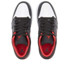 Air Jordan Men's 1 Low Sneakers in Black/Fire Red