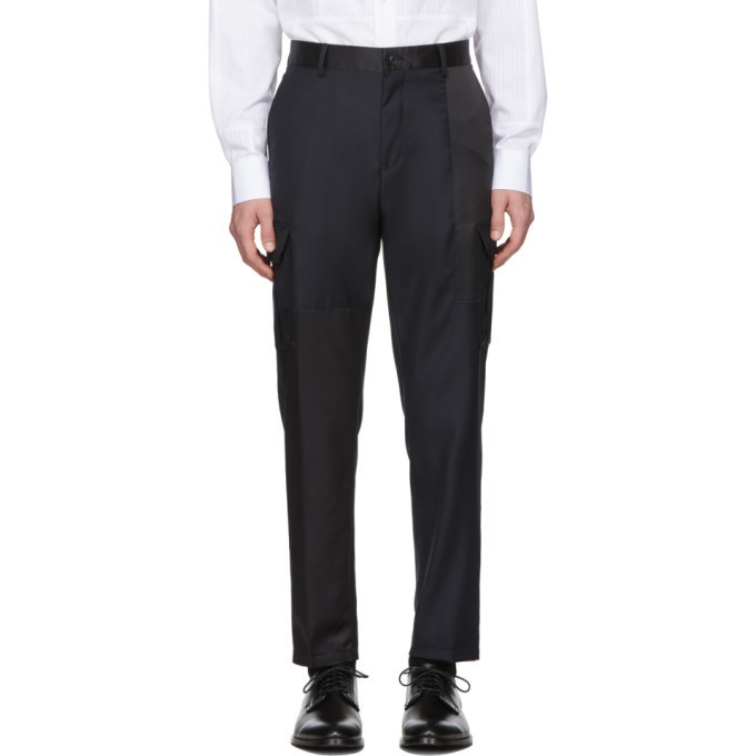 Photo: Tiger of Sweden Black and Navy Wool Clone PW Trousers