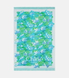 Chloé Floral logo cotton terry towel