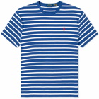 Polo Ralph Lauren Men's Stripe T-Shirt in Beach Royal/White