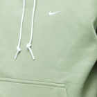 Nike Men's Solo Swoosh Fleece Hoody in Oil Green/White
