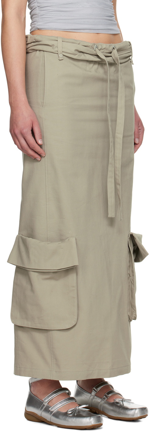 OPEN YY Gray Cargo Maxi Skirt OPEN YY