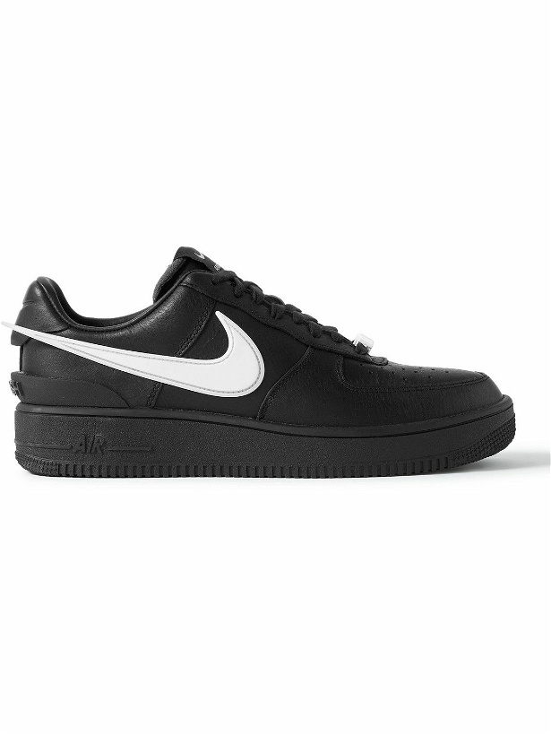 Photo: Nike - AMBUSH Air Force 1 Rubber-Trimmed Leather Sneakers - Black
