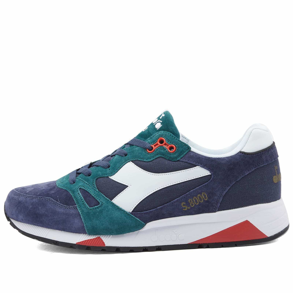 Diadora Men's S8000 Navy Sneakers in Classic Navy/Azure Blue Diadora
