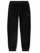 Givenchy - Tapered Logo-Appliquéd Cotton-Jersey Sweatpants - Black
