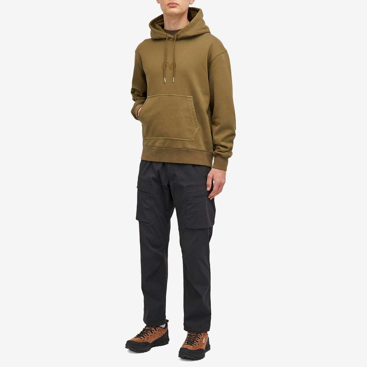 Purple Mountain Observatory Men's Garment Dye Hoodie in Khaki
