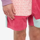 The Future Is On Mars Men's Alien Retrograde Corduroy Patchwork Sh in Light Green/Pink