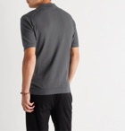 John Smedley - Roth Sea Island Cotton Polo Shirt - Gray