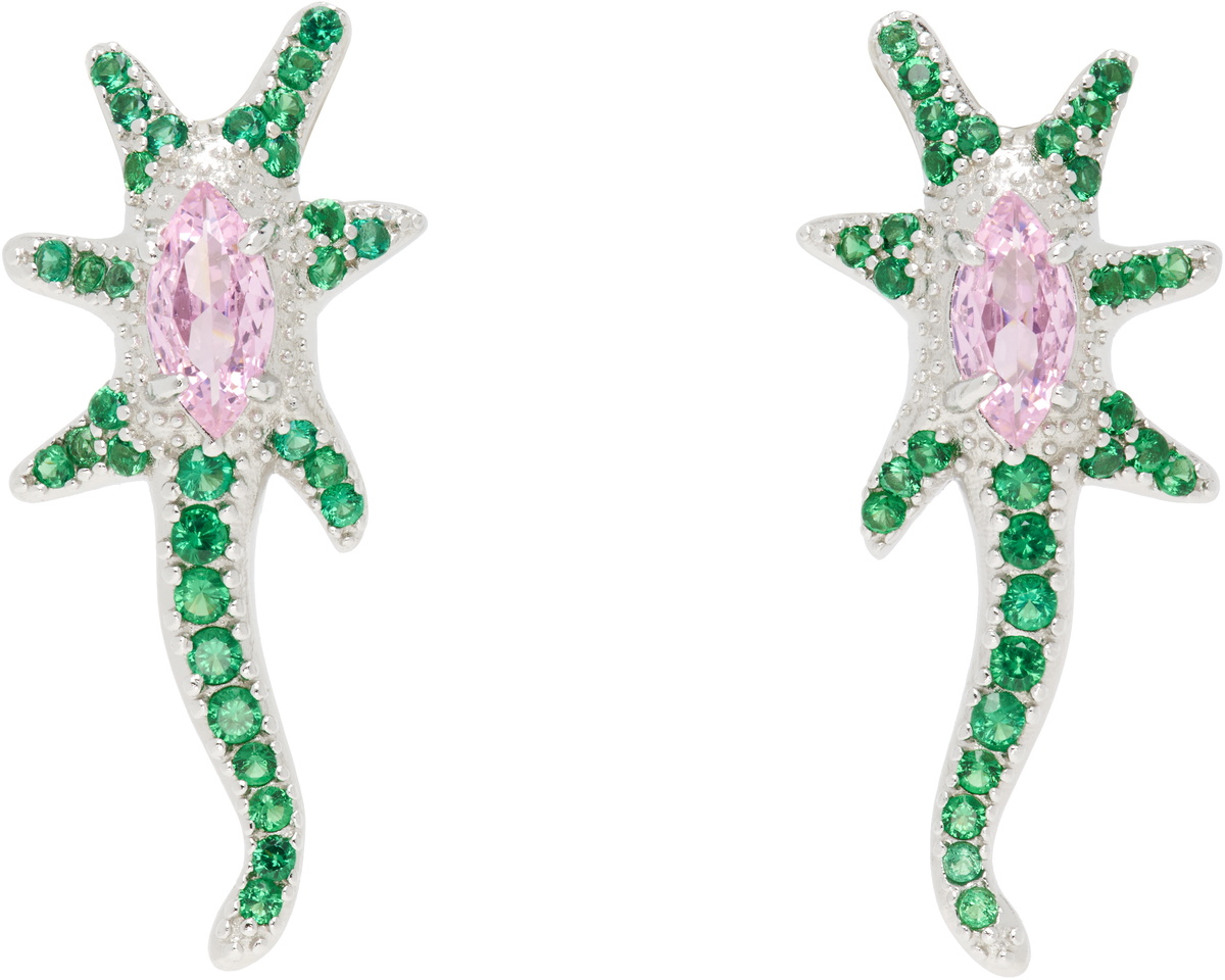 Collina Strada SSENSE Exclusive Pink & Silver Happy Flower