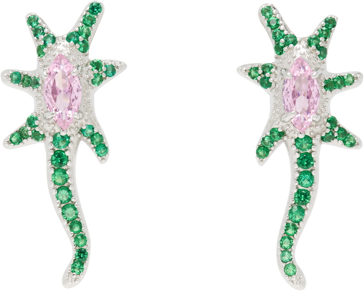Photo: Collina Strada Green & Pink Star Trail Earrings