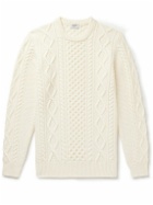 Ghiaia Cashmere - Pescatore Cable-Knit Wool Sweater - Neutrals