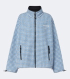 Miu Miu Gingham fleece jacket